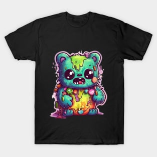 Gummy Bear Zombie,Kawaii Zombie Food Monsters: When the Cuties Bite Back - A Playful and Spooky Culinary Adventure! T-Shirt